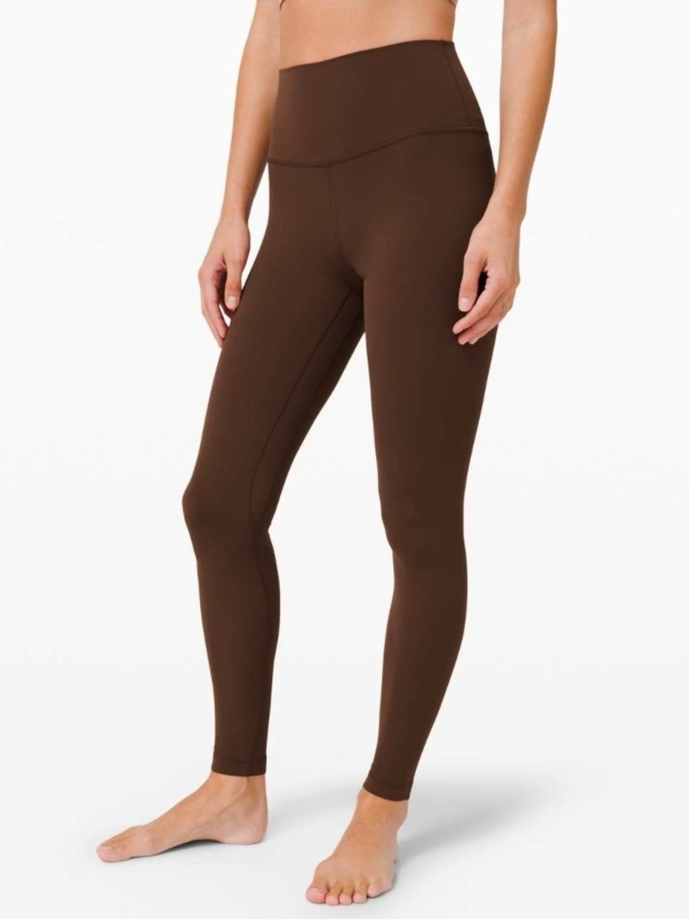 Meshki Chocolate Brown Sculpting Ruched Leggings Size XS